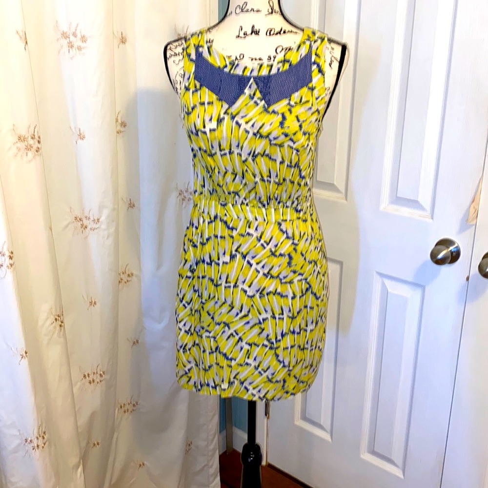 Cute little summer dress. Yellow and blue,sleeveless